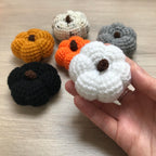 Crochet Medium Pumpkin Decoration with Stalk