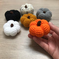 Crochet Medium Pumpkin Decoration with Stalk