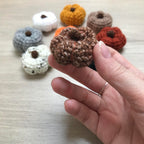 Mini Crochet Pumpkin Decorations with Stalk