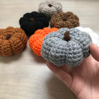 Crochet Large Pumpkin Decoration with Stalk