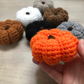 Crochet Large Pumpkin Decoration with Stalk