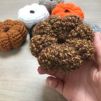 Crochet Large Pumpkin Decoration with Stalk