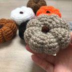 Crochet Large Pumpkin Decoration with Stalk