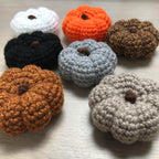 Crochet Large Pumpkin Decoration with Stalk