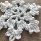 Crochet Sparkly Christmas Snowflake Decoration