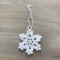 Crochet Sparkly Christmas Snowflake Decoration