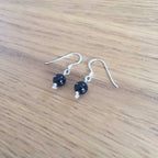 Sterling Silver Black Onyx Handmade Bead Earrings