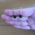 Sterling Silver Black Onyx Handmade Bead Earrings