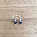 Sterling Silver Black Onyx Handmade Bead Earrings