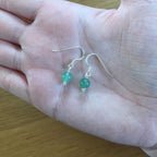 Sterling Silver Green Aventurine Handmade Bead Earrings