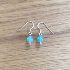 Sterling Silver Green Aventurine Handmade Bead Earrings