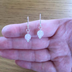 Sterling Silver Rose Quartz Handmade Bead Earrings