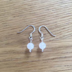 Sterling Silver Rose Quartz Handmade Bead Earrings