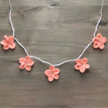 Peach Crochet Flower Bunting