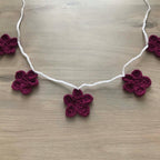 Deep Purple Crochet Flower Bunting