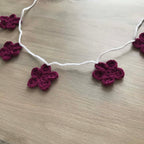 Deep Purple Crochet Flower Bunting
