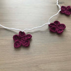 Deep Purple Crochet Flower Bunting