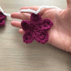 Deep Purple Crochet Flower Bunting