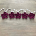 Deep Purple Crochet Flower Bunting