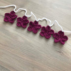 Deep Purple Crochet Flower Bunting