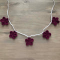 Deep Purple Crochet Flower Bunting