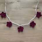 Deep Purple Crochet Flower Bunting