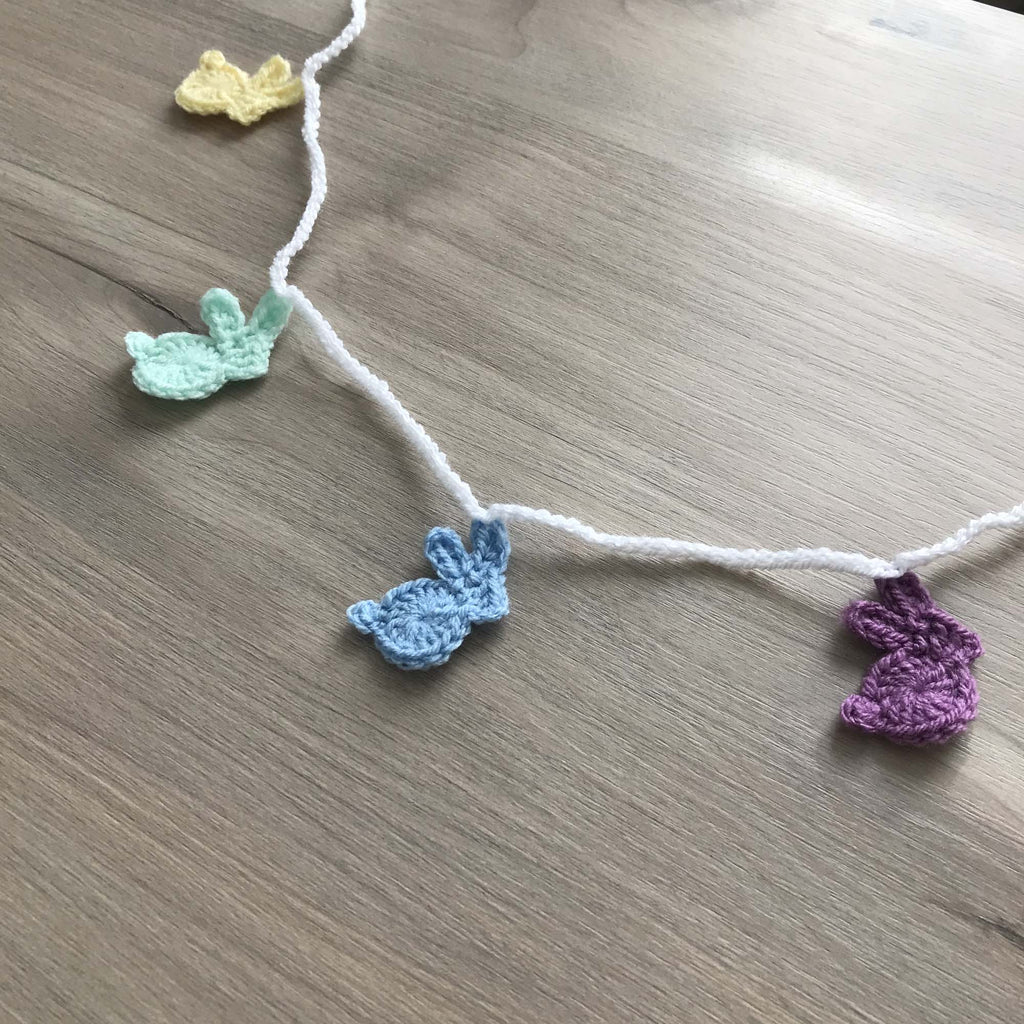 Pastel Shades Crochet Bunny Rabbit Bunting