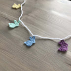 Pastel Shades Crochet Bunny Rabbit Bunting