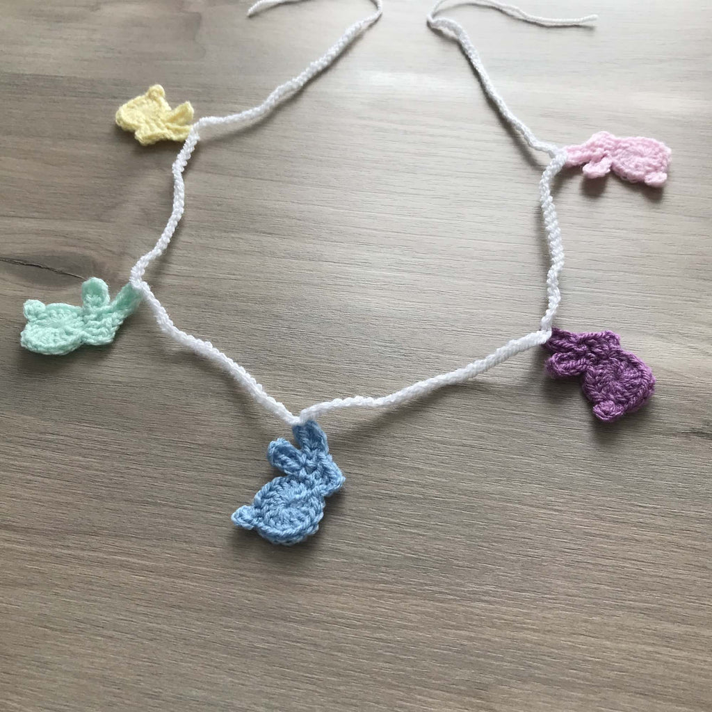 Pastel Shades Crochet Bunny Rabbit Bunting