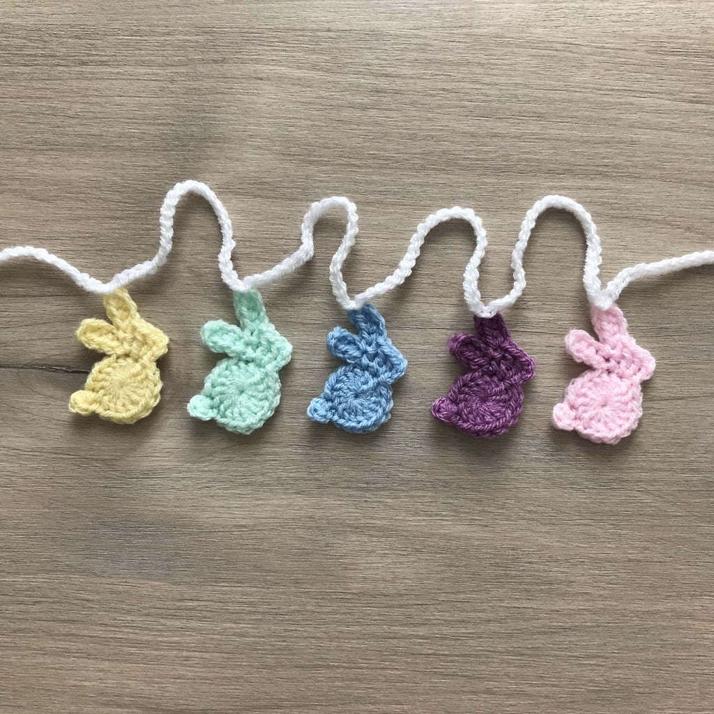 Pastel Shades Crochet Bunny Rabbit Bunting