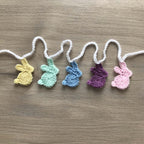 Pastel Shades Crochet Bunny Rabbit Bunting