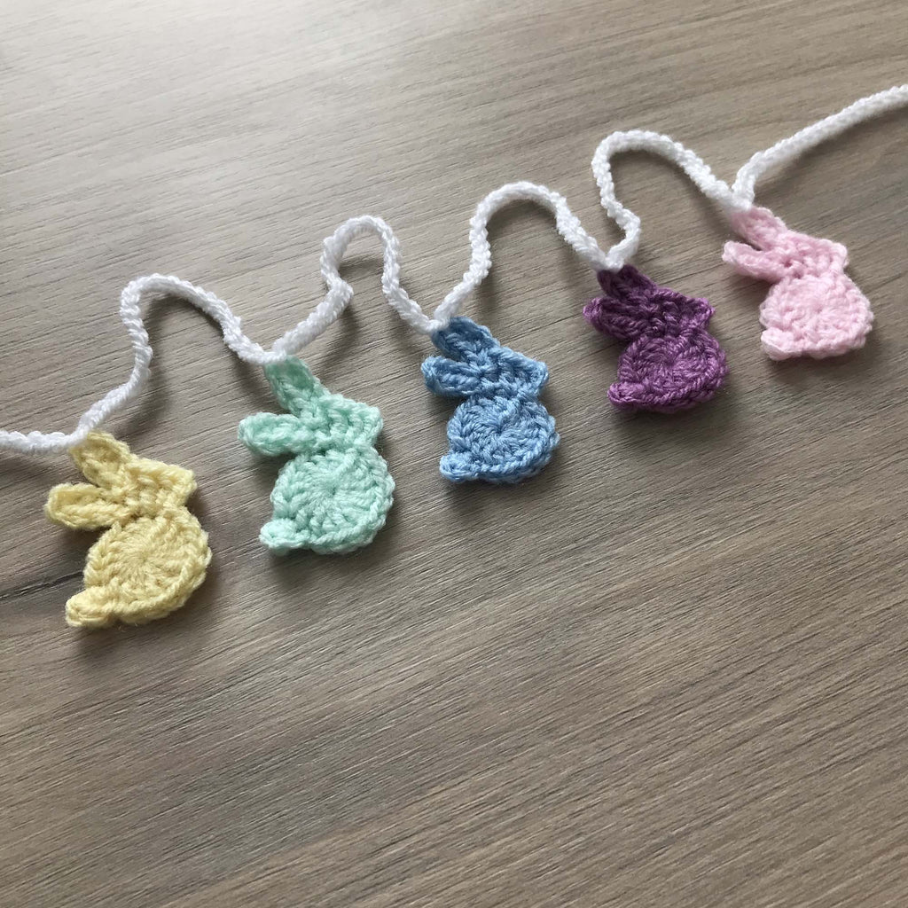 Pastel Shades Crochet Bunny Rabbit Bunting