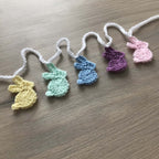 Pastel Shades Crochet Bunny Rabbit Bunting
