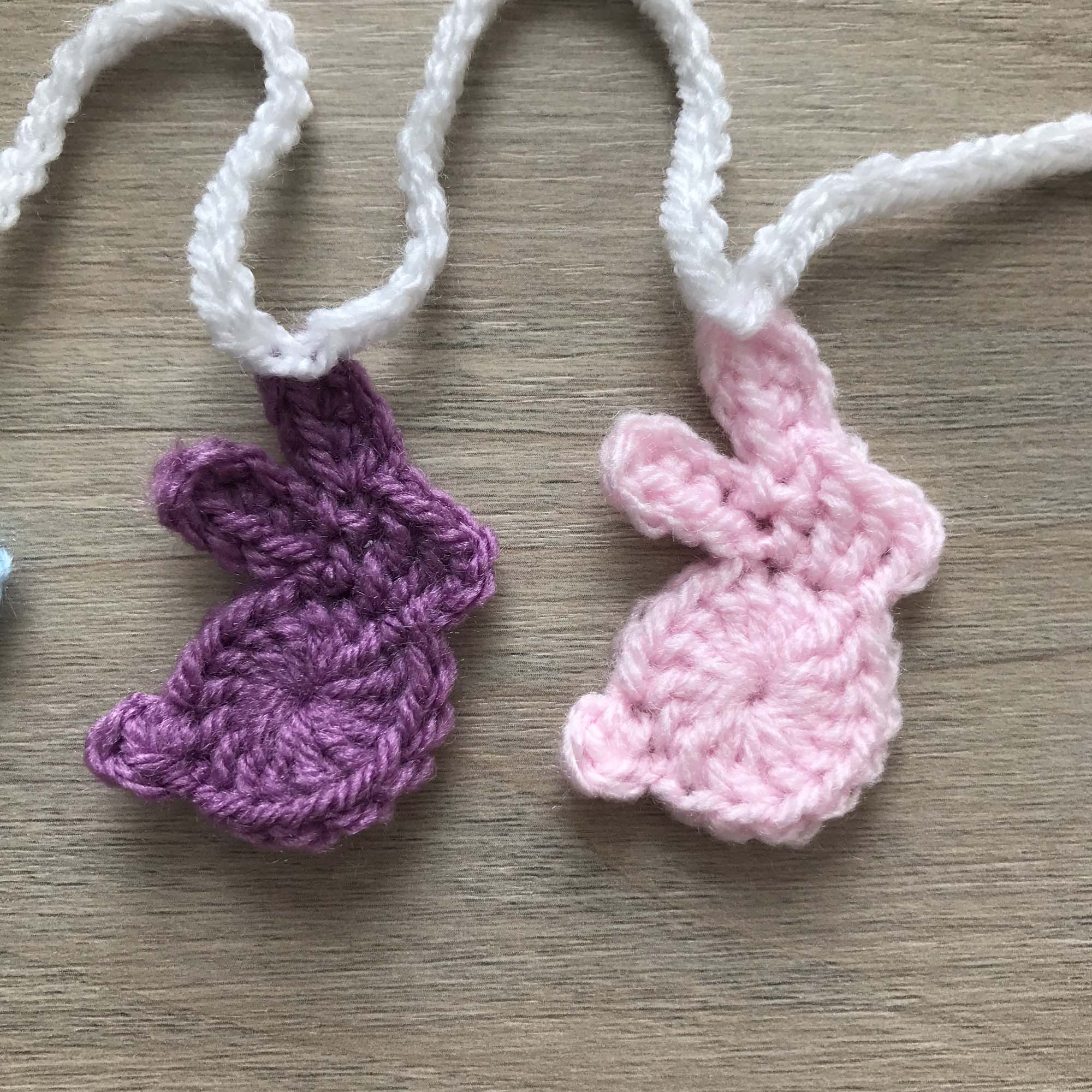 Pastel Shades Crochet Bunny Rabbit Bunting