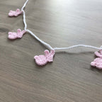 Baby Pink Crochet Bunny Rabbit Bunting