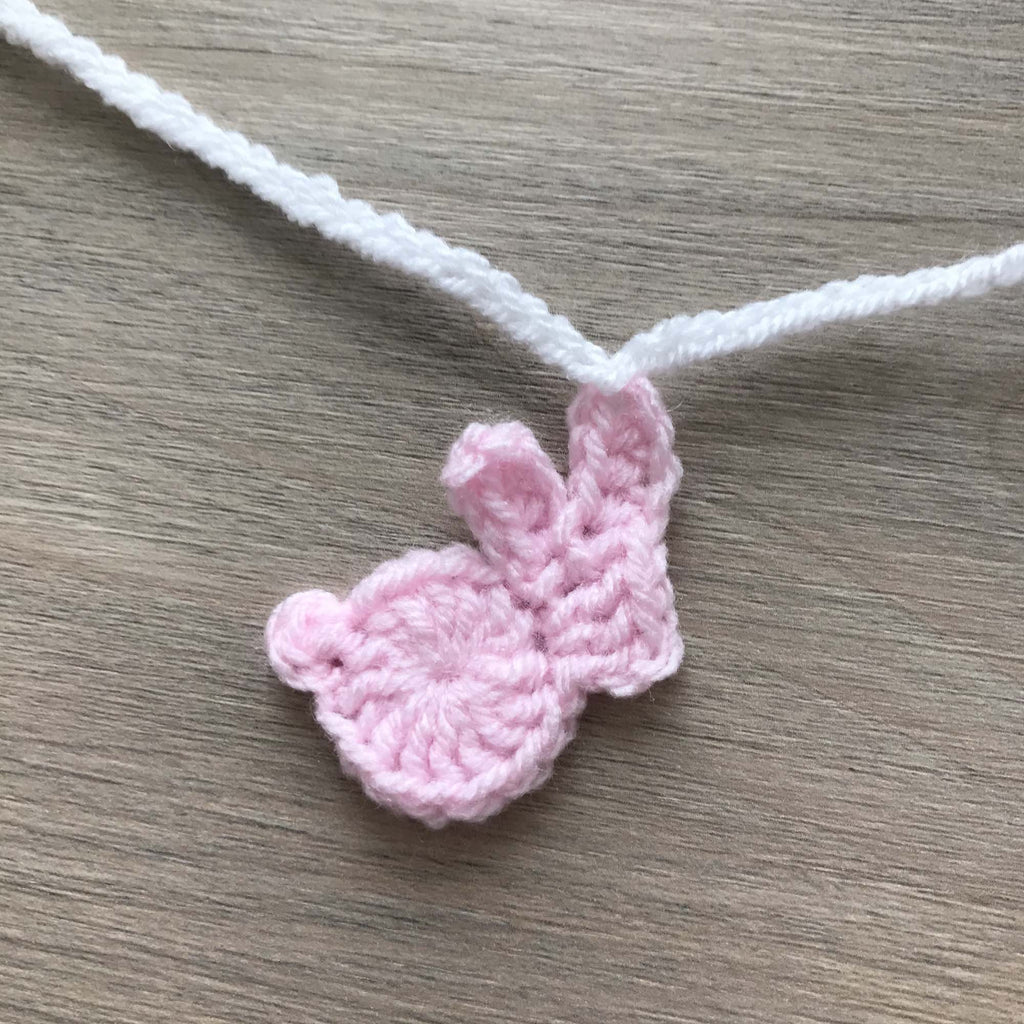 Baby Pink Crochet Bunny Rabbit Bunting