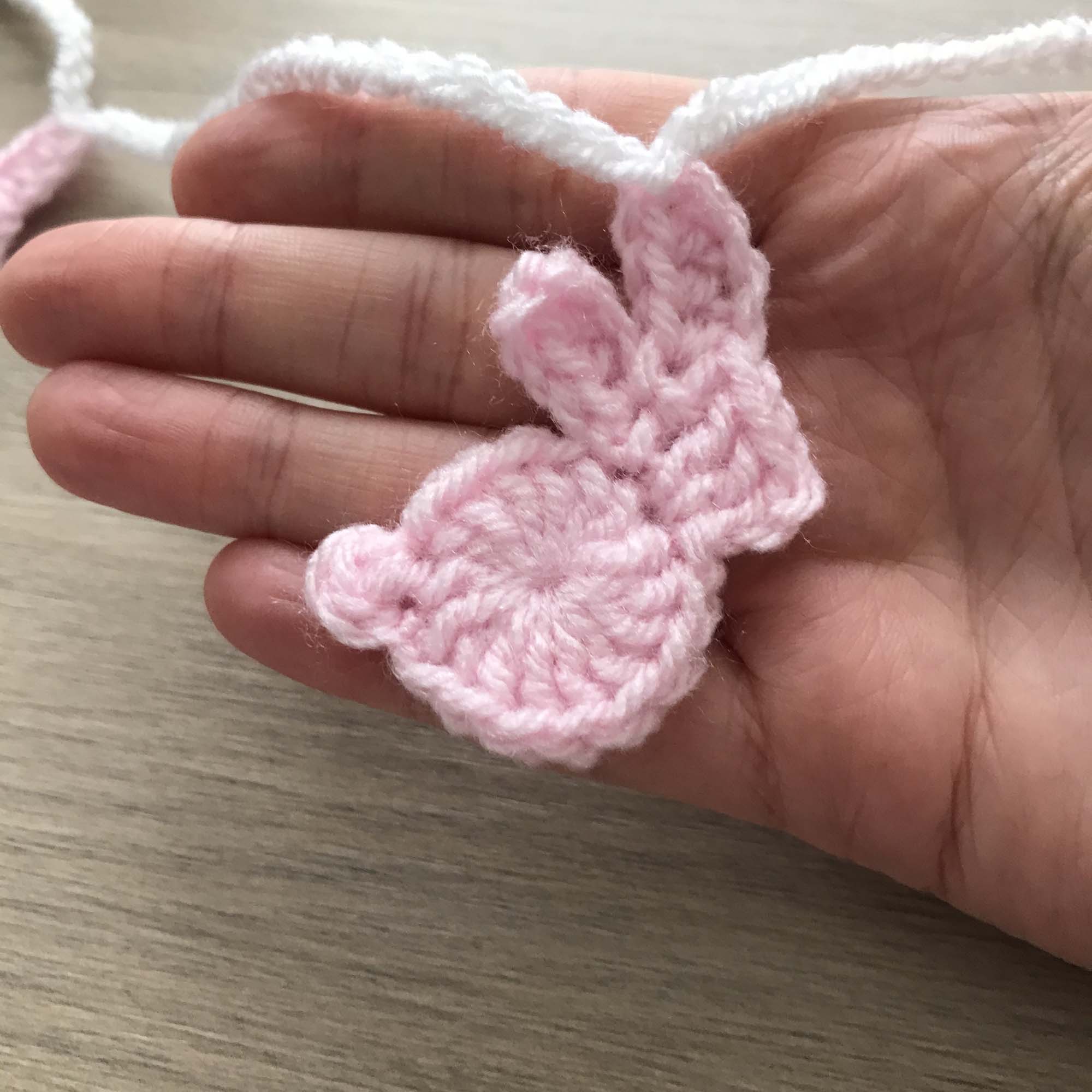 Baby Pink Crochet Bunny Rabbit Bunting