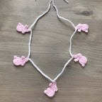 Baby Pink Crochet Bunny Rabbit Bunting
