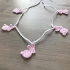 Baby Pink Crochet Bunny Rabbit Bunting