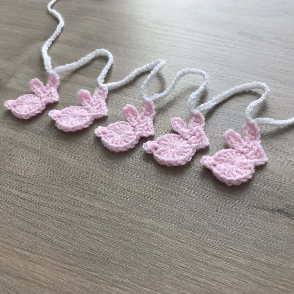 Baby Pink Crochet Bunny Rabbit Bunting