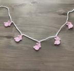 Baby Pink Crochet Bunny Rabbit Bunting