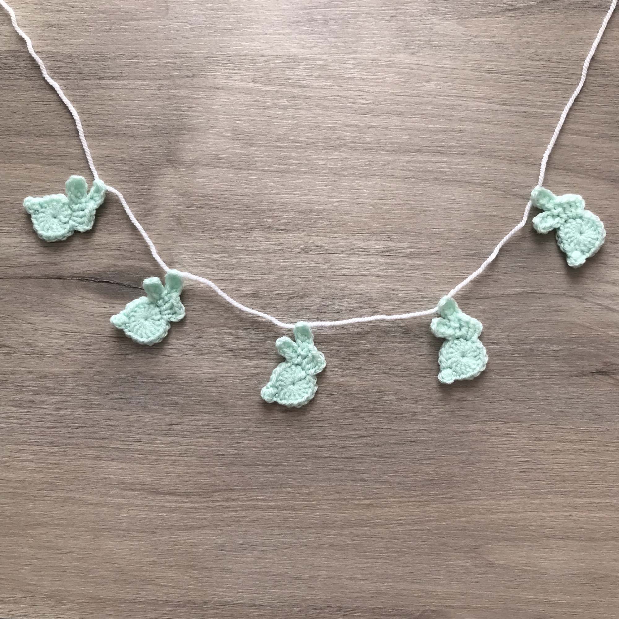 Mint Crochet Bunny Rabbit Bunting