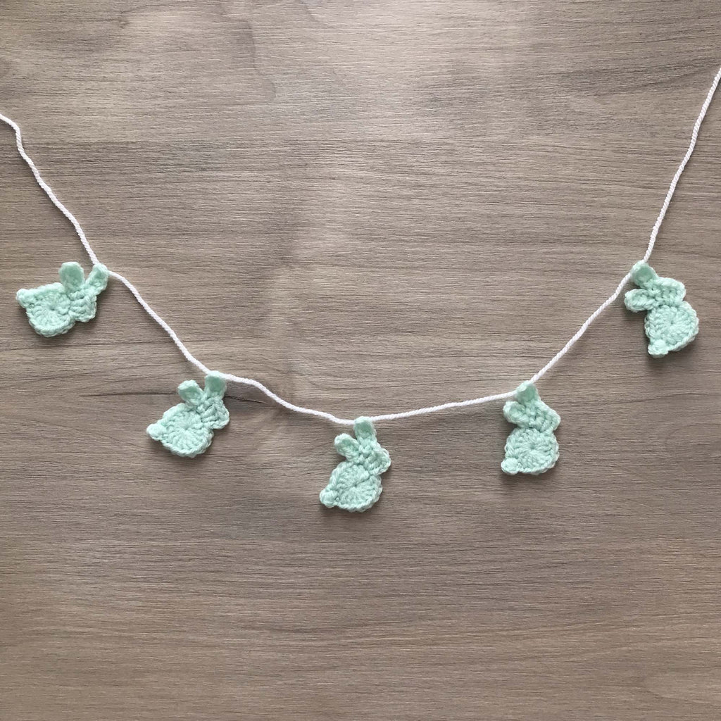 Mint Crochet Bunny Rabbit Bunting