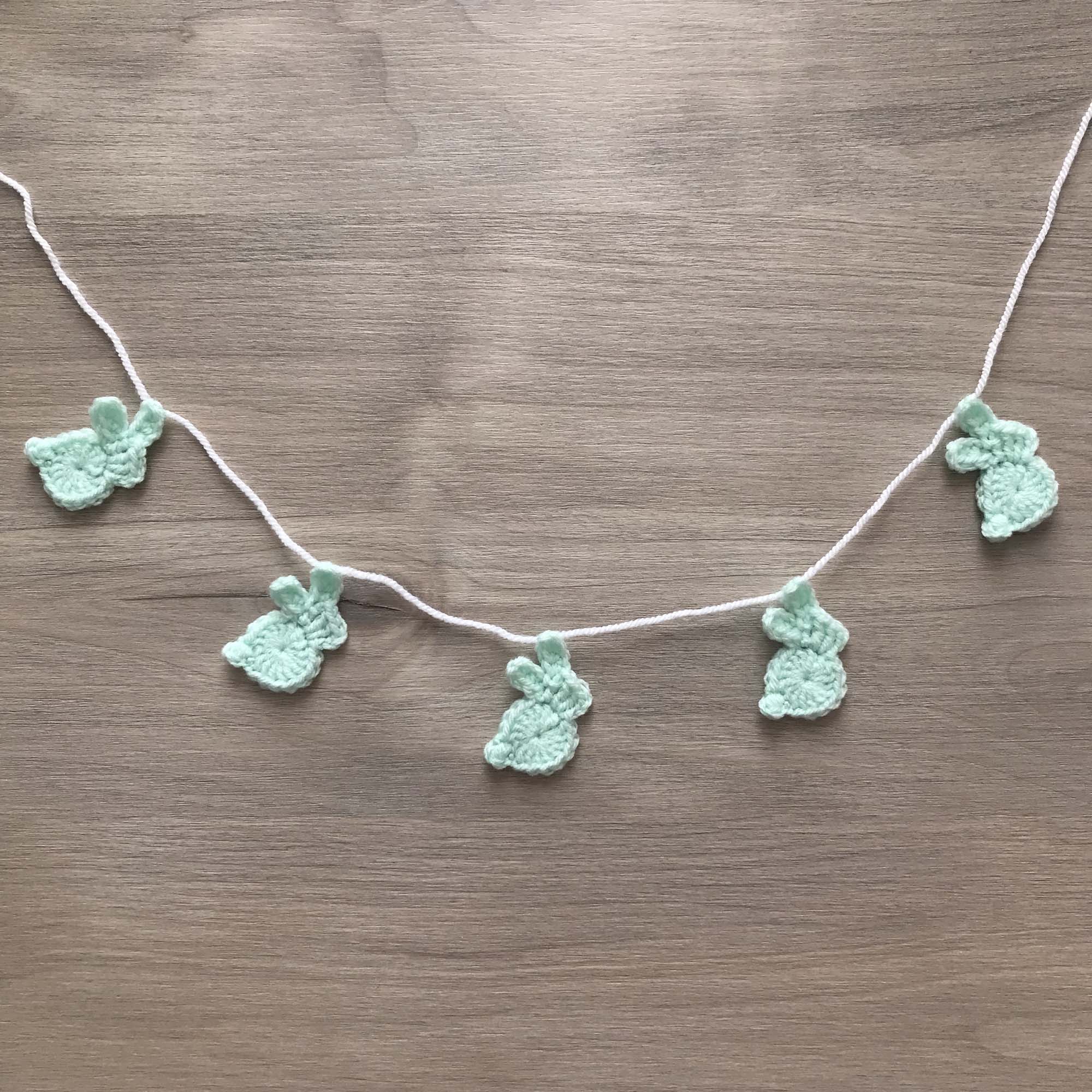 Mint Crochet Bunny Rabbit Bunting
