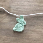 Mint Crochet Bunny Rabbit Bunting