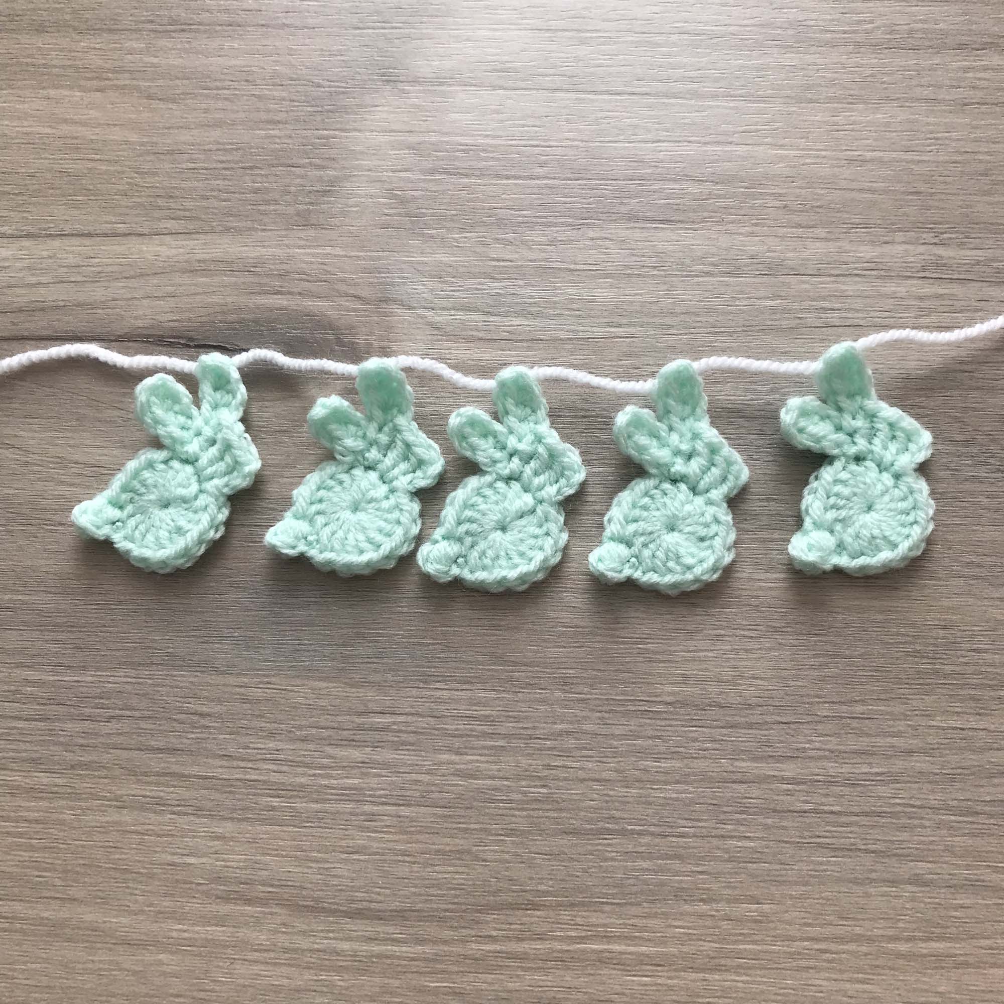 Mint Crochet Bunny Rabbit Bunting