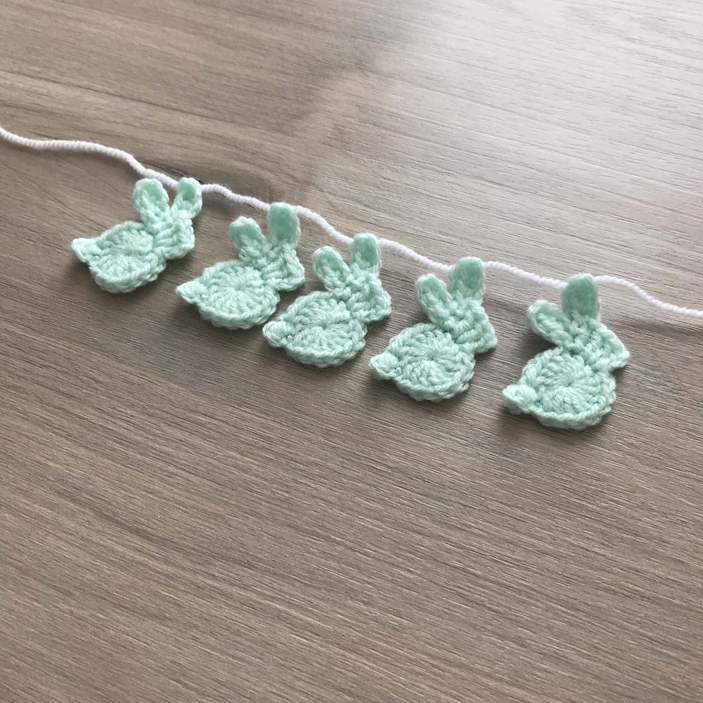 Mint Crochet Bunny Rabbit Bunting