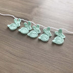 Mint Crochet Bunny Rabbit Bunting