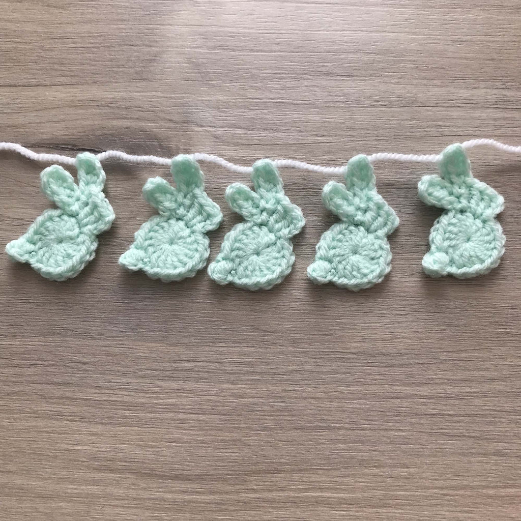 Mint Crochet Bunny Rabbit Bunting