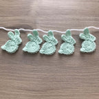 Mint Crochet Bunny Rabbit Bunting